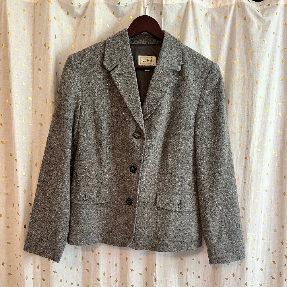 LL Bean Wool Blend Riding Jacket